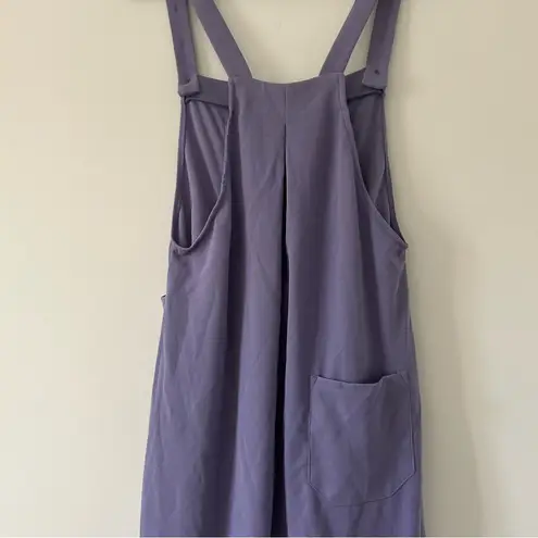 Halara Pockets Waffle Casual Overalls Wide Leg Mellow Purple NWT M Tall