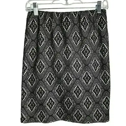 Renee C . Women's Black Lace Pencil Skirt M/P Knee Length Formal