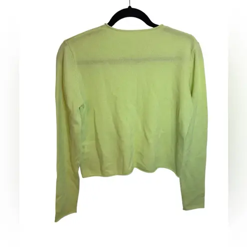 Lisa Yang Lime Green Cashmere Crewneck Sweater