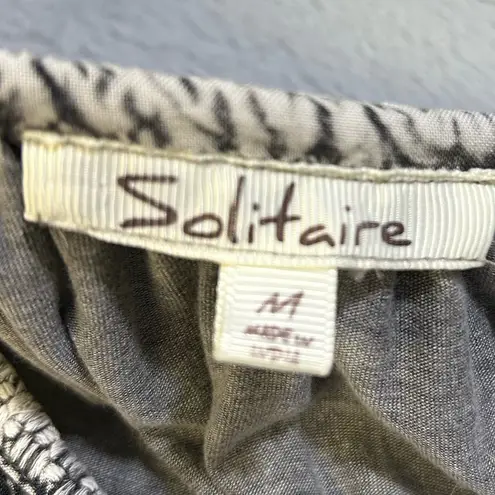 Solitaire Charcoal Acid Washed Embroidered Blouse