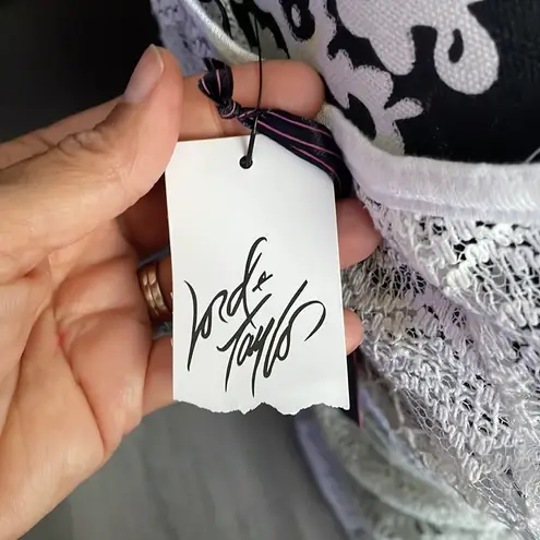 Lord and Taylor DEX NWT Sheer Ivory Lace T-Shirt Size Small