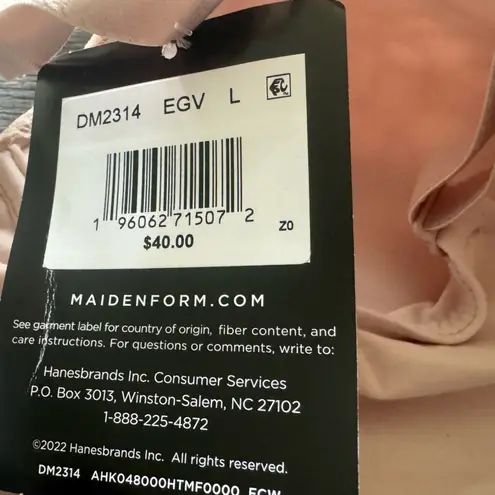 Maidenform NEW  Soft Support Wireless Lace Convertible Bra 2314 Blush Size Large