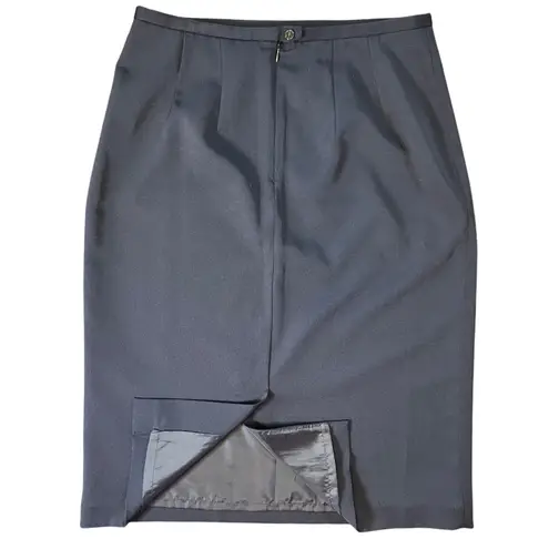 Harvé Benard Vintage 2 Piece Black Skirt Suit Women's Size 8 Classic Career Wear