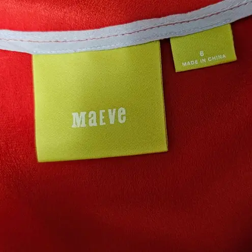 Anthropologie  Maeve Hibiscus Colorblock Silk Tank Size 6