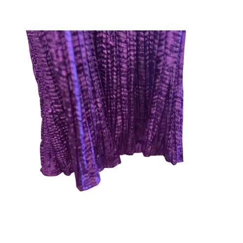 Premier Intimates OSFM VTG House Dress MuuMuu Purple Crinkle w/ Aztec Sq Neck Size undefined