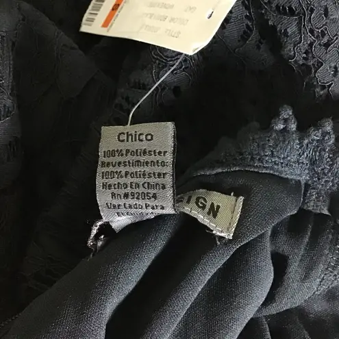 Love by Design Women’s Lace Long Sleeve Midi Black Dress Sz. Small NWT