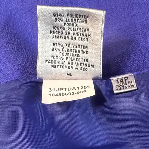 Kasper NWT Separates Stretch Crepe Panel Pencil Skirt 14P Navy Lined Career Work