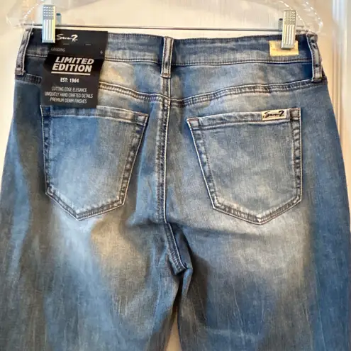 Seven 7 Jeans Size 6 Rhinestone Embellished Legging Jeans Blue Limited Edition