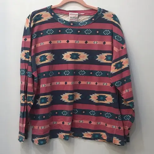 Vintage Nuovo Aztec Long Sleeve Crew size Med