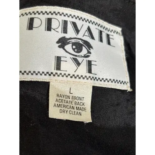 Vintage 90s Tapestry Vest Bold Floral Jacquard Adjustable Back Large Waistcoat Black