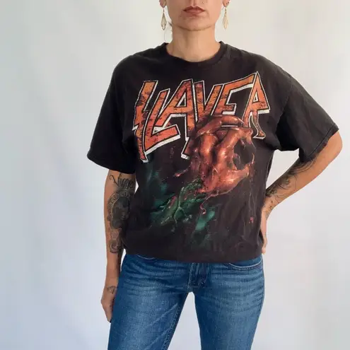 Rare Vintage Slayer Hand Of Satan Heavy Metal Band T