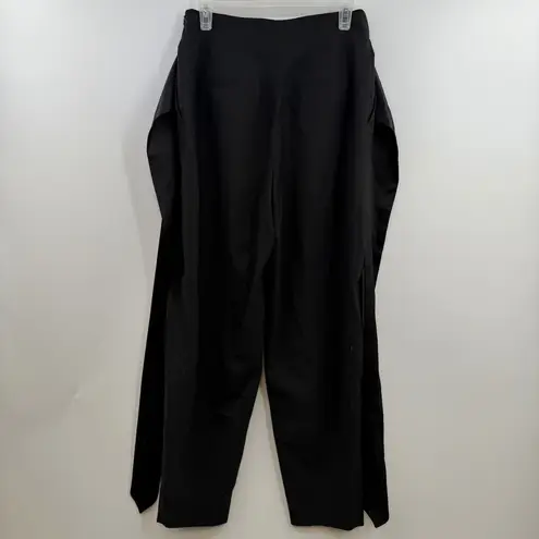 Massimo Dutti draped overlay trousers avant garde black women's US 8 EU 40