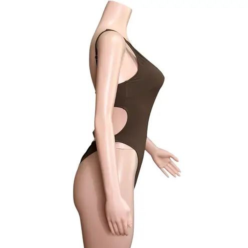 ADORA SWIM Adora One Shoulder Swim, Brown, Medium Brown