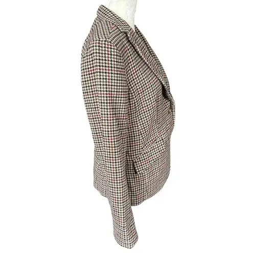 Charter Club long sleeve collared button down fully lined houndstooth blazer 4