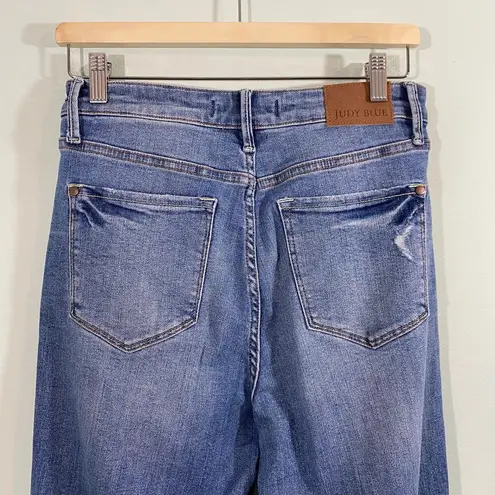 Judy Blue Tummy Control Austin Distressed High Rise Straight Jeans Size 7/28