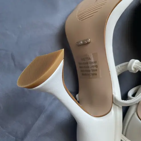 Billini White Strappy Heels with Stiletto Size 6