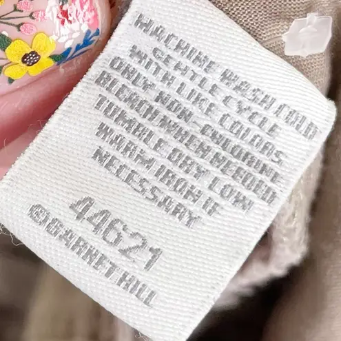 Garnet Hill Organic Pima Cotton Stretch Chino Pants Tan 44621 Women's Size 12