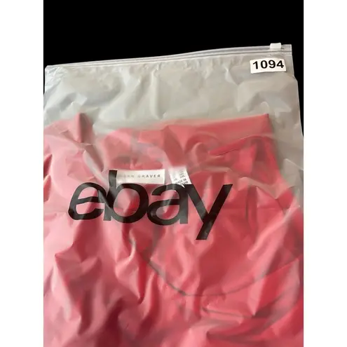 Susan Graver Red Liquid Knit Gold Arm Zipper 3/4 Sleeve Pullover V-neck 1x Top