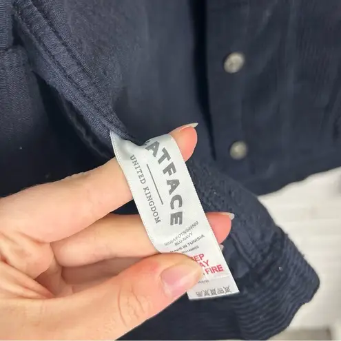 Fat Face Navy Corduroy Button Front Jacket Size US 2