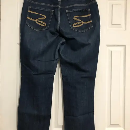 Seven7  medium‎ wash jeans flare style women’s size 14