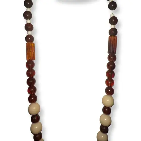 Women's Vintage Bakelite Necklace Beads 30 Inch Jewelry Bohemian Accessories Brown