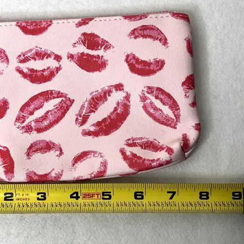 Pink Lipstick Lip Patterned Makeup Bag