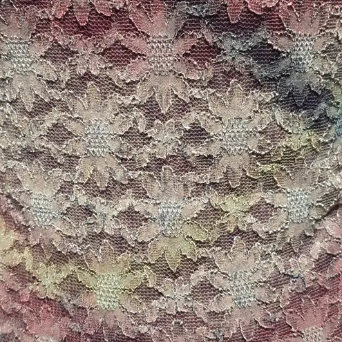 STAR CCC 90s Lace Floral Print 3/4 Sleeve Scoop Neck Top Small Fairy Slims Brown Size undefined