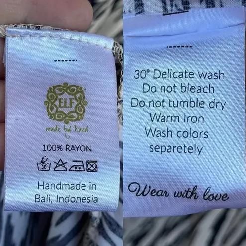 BALI ELF Set Sail Puff Sleeve Wrap Dress XXXL Brown Size undefined