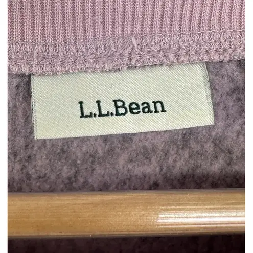 LL Bean Sweater Women's Pink Heathered Knit Sweatshirt Pullover Cozy Warm Crew M Size M