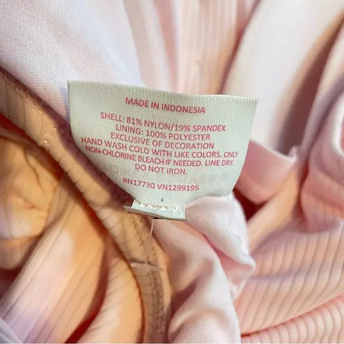 Stoney Clover Lane Stoney Clover x Target Pink Ribbed Cheeky High Leg One Piece swimsuit 16W 16 new