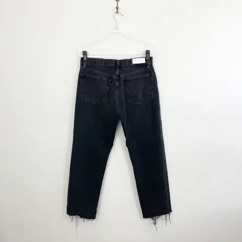 RE/DONE Redone Aged Black High-Rise Stove Pipe Jeans