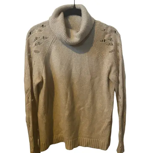 Vince  Tan Wool/Camel Blend Turtleneck Size Large Sweater.