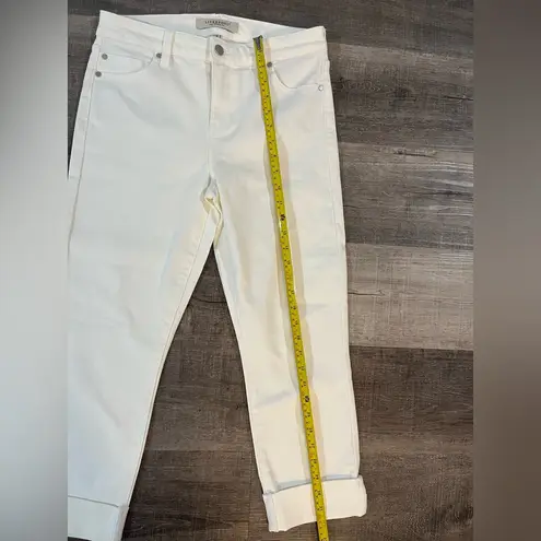 Liverpool LOS ANGELES Charlie Crop Skinny Rolled Cuff Jeans in Bone White