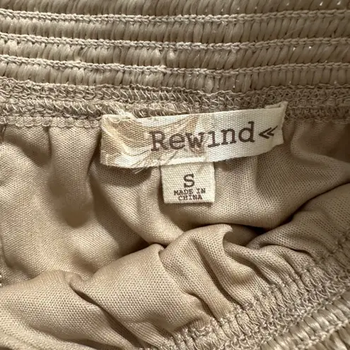 Rewind  women's size small scalloped crochet tan shorts thumbnail 3