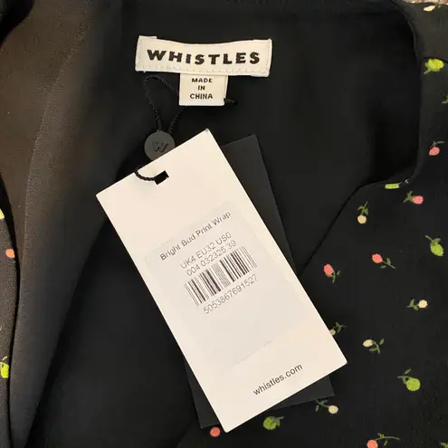 Whistles bright bud print wrap midi dress