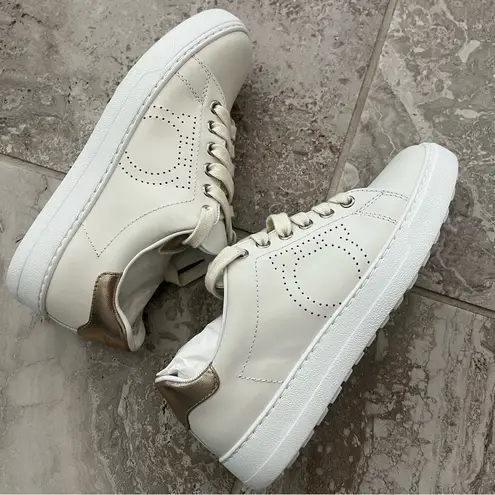 Salvatore Ferragamo Pierre Bicolor Sneakers (Made in Italy) Lace-Up Size 6C $560