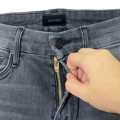 Mother Jeans The Looker Ankle Fray Jeans Burning Out Lanterns Faded Black New 24