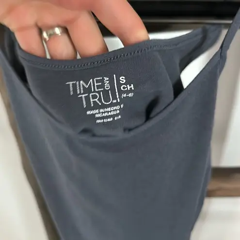 Time And Tru  Set of 2 Basic Tan and Grey Cotton Top / with straps