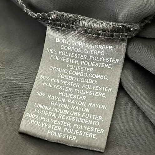 Saturday Sunday Chiffon Knit Cardigan Mixed Media Sheer Trim Black XS