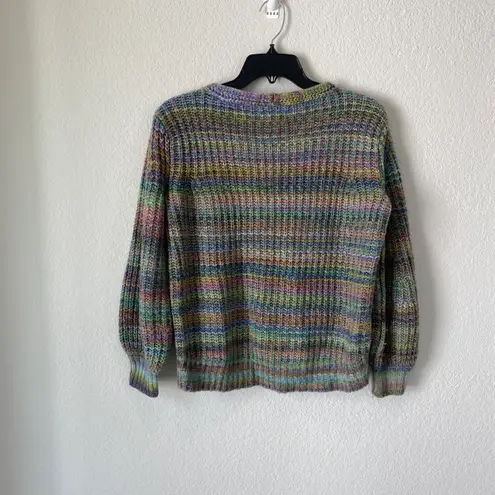 Lou & grey For LOFT Rainbow V-Neck Sweater Size XS