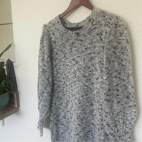 Melonie T Medium Womens Long Sleeve Sweater Dress Gray