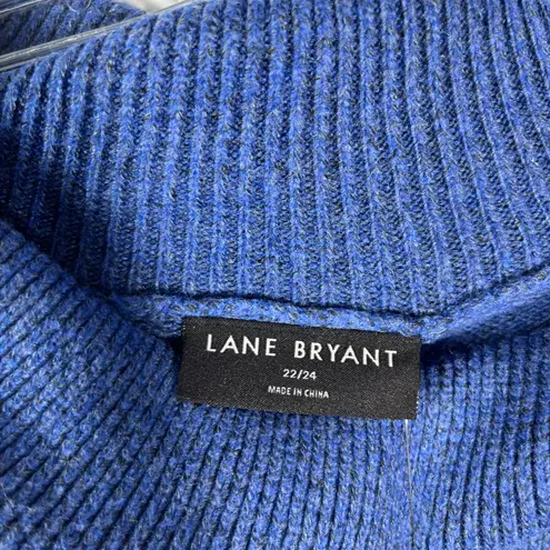 Lane Bryant Classic Split Cowl Neck Button Detail Pullover Sweater Tunic 22/24