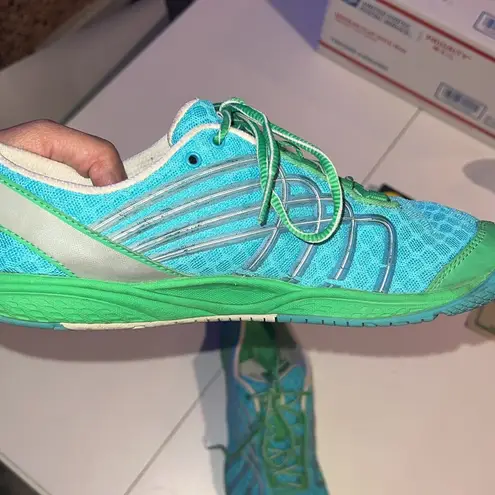 Merrell Turquoise and Lime Running Shoes 9.5