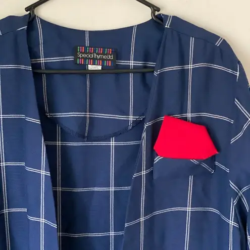 Vintage Blue White Red Womens Blazer Size 20W