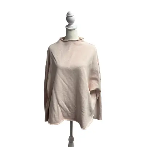 Frank & Eileen Effie Long Sleeve Funnel Neck Capelet Fleece Light Pink Medium