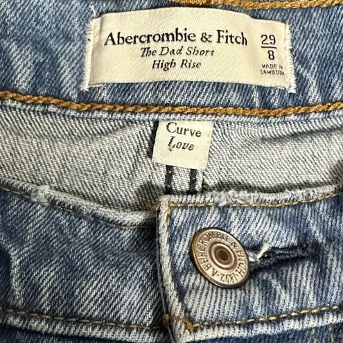 Abercrombie & Fitch  The Dad Short High Rise Curve Love Women’s Size 29 8 Denim