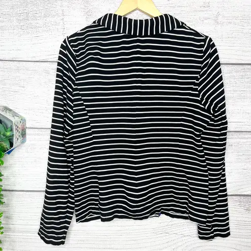 Willi Smith Black & White Striped Blazer Jacket Size 8