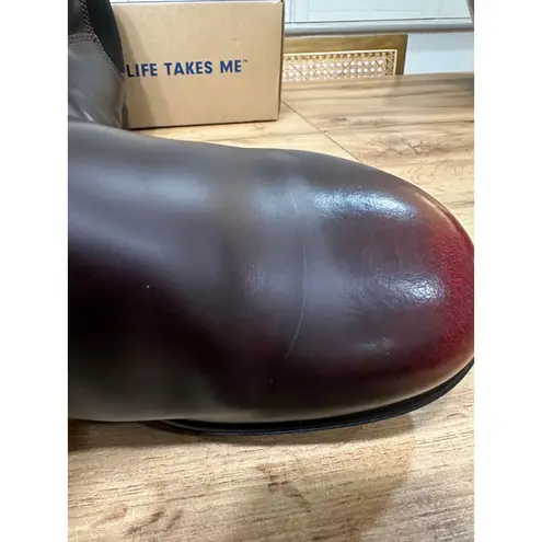 Blundstone 2412 Elastic Sided Boot Bordeaux Brush Leather 9 NIB Womens Originals