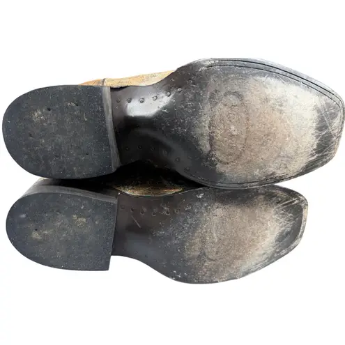 Women’s J.B. Dillon Reserve Distressed Turquoise Patina Western Boots – Size 11B Brown