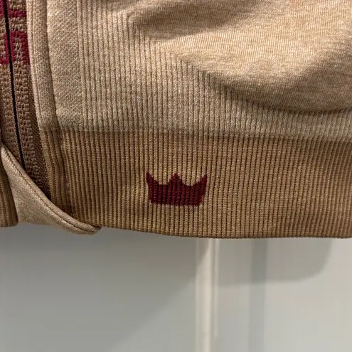 SheFit Luxe Sports Bra Low Impact Light Brown Adjustable Fits Band 33.5-36”